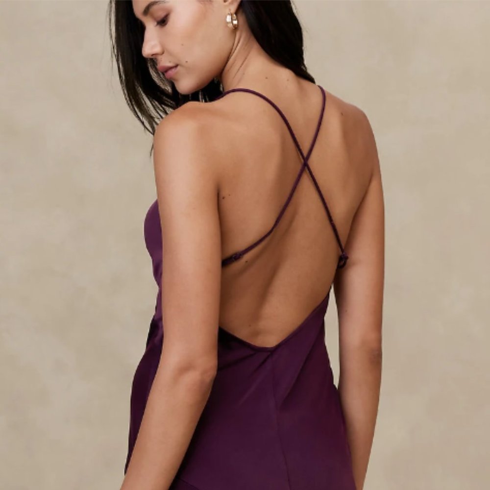NWT Asymmetrical Seam Midi Slip Dress - size 18 - Picture 2 of 9